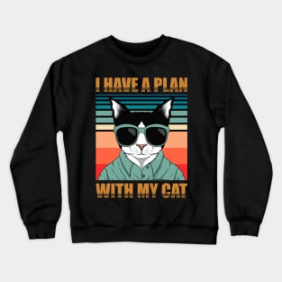 Retro Cat Spirit Animal Crewneck Sweatshirt